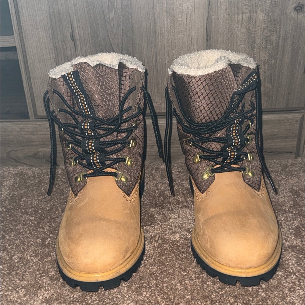Timberland Tan and Brown Men's Lace-Up Boots